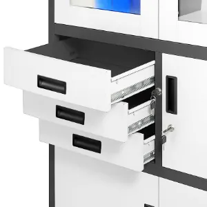 Obrazek Szafa biurowa Filip metalowa antracyt/biały