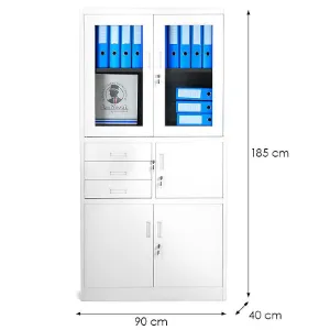 Obrazek Szafa biurowa Filip metalowa biały