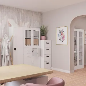 Obrazek Szafa biurowa Filip metalowa biały