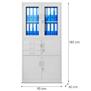 Obrazek Szafa biurowa Filip metalowa szary