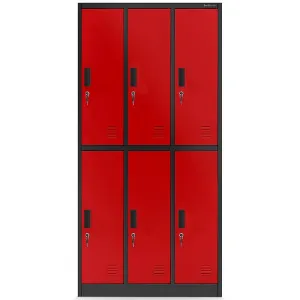 Obrazek Szafa Igor metalowa antracyt/czerwony