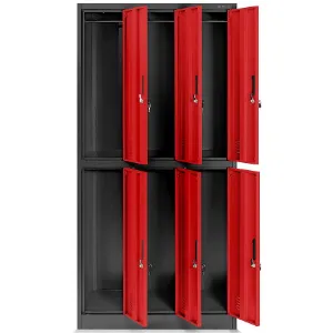 Obrazek Szafa Igor metalowa antracyt/czerwony