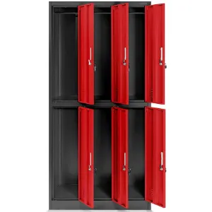 Obrazek Szafa Igor metalowa antracyt/czerwony