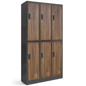 Obrazek Szafa Igor metalowa antracyt/orzech