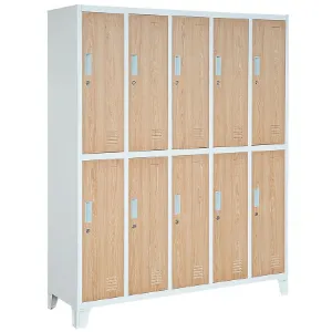 Obrazek Zestaw szafek bhp Bartek metalowe biały/sonoma