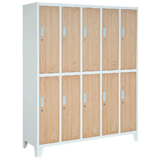 Obrazek Zestaw szafek bhp Bartek metalowe biały/sonoma