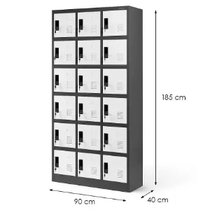 Obrazek Szafa Karol metalowa antracyt/biały