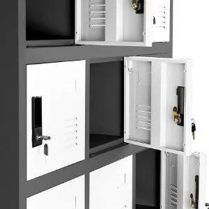 Obrazek Szafa Karol metalowa antracyt/biały