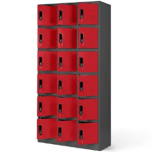 Obrazek Szafa Karol metalowa antracyt/czerwony