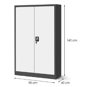 Obrazek Szafa Kevin metalowa antracyt/biały