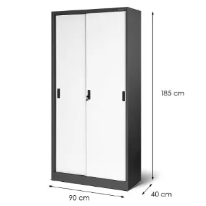 Obrazek Szafa Kuba metalowa antracyt/biały