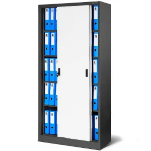 Obrazek Szafa Kuba metalowa antracyt/biały