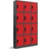 Obrazek Szafa Marcin metalowa antracyt/czerwony