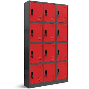 Obrazek Szafa Marcin metalowa antracyt/czerwony