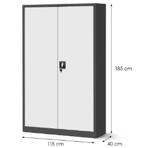 Obrazek Szafa Jan 2 metalowa antracyt/biały