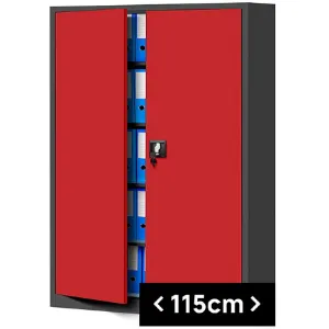 Obrazek Szafa Jan 2 metalowa antracyt/czerwony