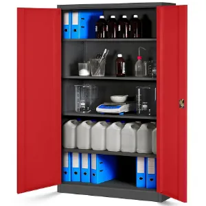 Obrazek Szafa Jan 2 metalowa antracyt/czerwony