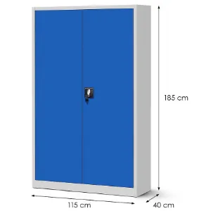 Obrazek Szafa Jan 2 metalowa szary/niebieski