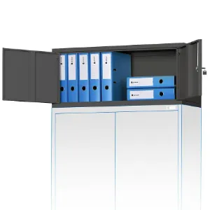 Obrazek Szafka wisząca Ewa metalowa antracyt