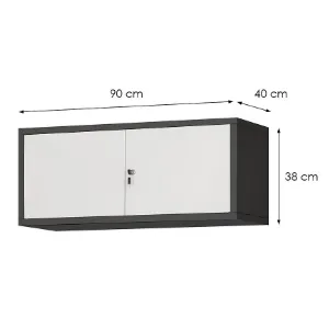 Obrazek Szafka wisząca Ewa metalowa antracyt/biały