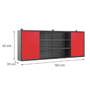 Obrazek Szafka wisząca Leo antrcyt/czerwony