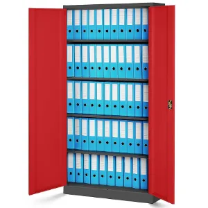 Obrazek Szafa Jan H metalowa antracyt/czerwony