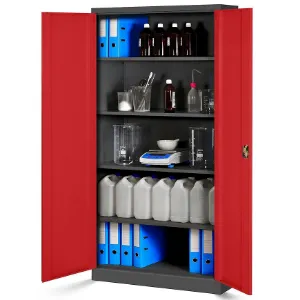 Obrazek Szafa Jan H metalowa antracyt/czerwony