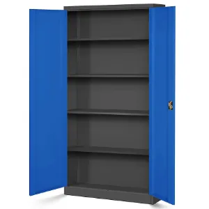 Obrazek Szafa Jan H metalowa antracyt/niebieski