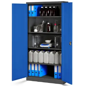 Obrazek Szafa Jan H metalowa antracyt/niebieski