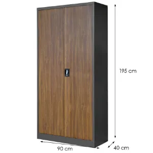 Obrazek Szafa Jan H metalowa antracyt/orzech