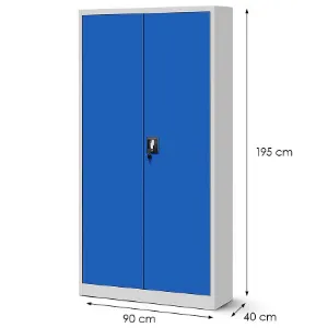 Obrazek Szafa Jan H metalowa szary/niebieski