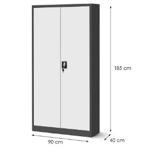 Obrazek Szafa Jan metalowa antracyt/biały