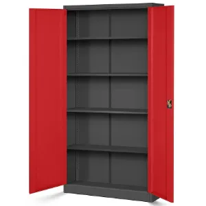 Obrazek Szafa Jan metalowa antracyt/czerwony