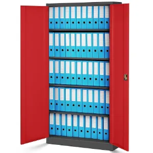 Obrazek Szafa Jan metalowa antracyt/czerwony