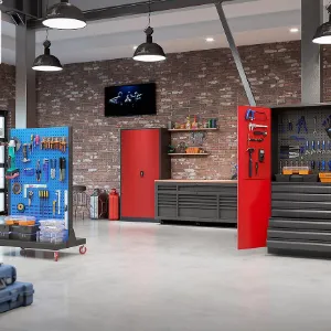 Obrazek Szafa Jan metalowa antracyt/czerwony