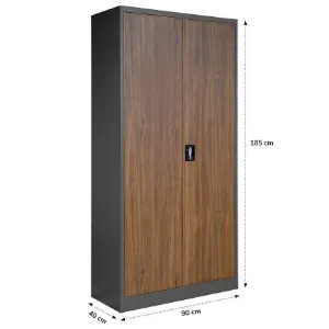 Obrazek Szafa Jan metalowa antracyt/orzech