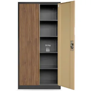 Obrazek Szafa Jan metalowa antracyt/orzech