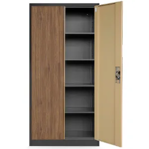 Obrazek Szafa Jan metalowa antracyt/orzech