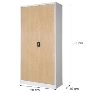 Obrazek Szafa Jan metalowa biały/sonoma