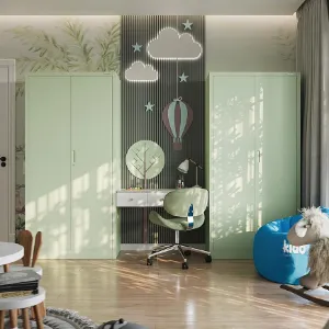 Obrazek Szafa Jan metalowa pastelowy zielony