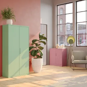 Obrazek Szafa Jan metalowa pastelowy zielony