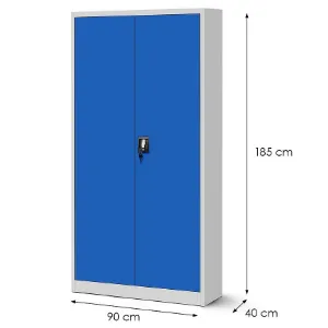 Obrazek Szafa Jan metalowa szary/niebieski