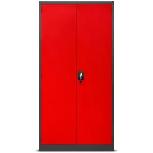 Obrazek Szafa Szymon metalowa antracyt/czerwony