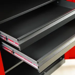 Obrazek Szafa Szymon metalowa antracyt/czerwony