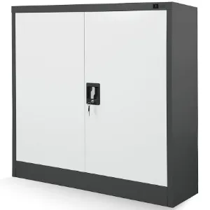 Obrazek Szafka biurowa Beata metalowa antracyt/biały