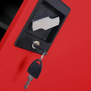 Obrazek Szafka biurowa Beata metalowa antracyt/czerwony