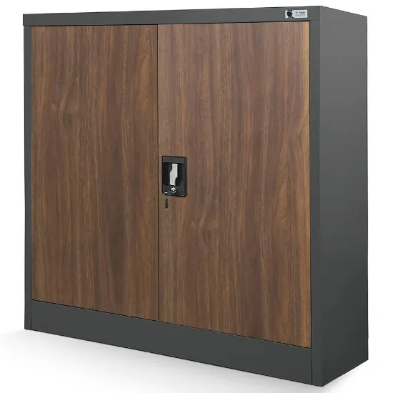 Obrazek Szafka biurowa Beata metalowa antracyt/orzech