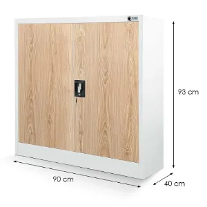 Obrazek Szafka biurowa Beata metalowa biały/sonoma