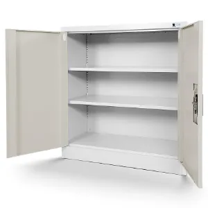 Obrazek Szafka biurowa Beata metalowa biały/sonoma