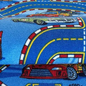 Obrazek Dywan dziecięcy Racers 77 1,0/1,5 niebieski